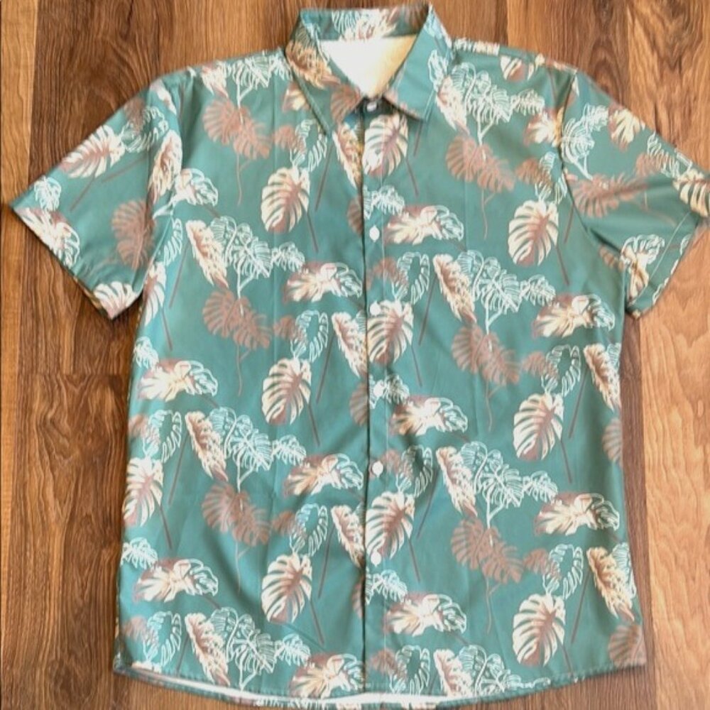 EUC Manfinity Men’s Tropical Print Shirt (Size: XL)(White Tee Not Included)